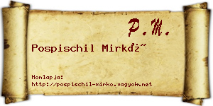 Pospischil Mirkó névjegykártya
